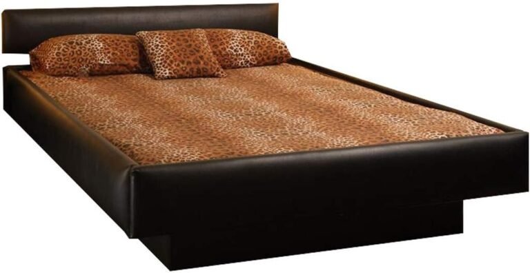 Strobel Organic Hanover Complete Padded Waterbed with Hydro-Support HS303 Waveless Mattress, Brown Vinyl Queen