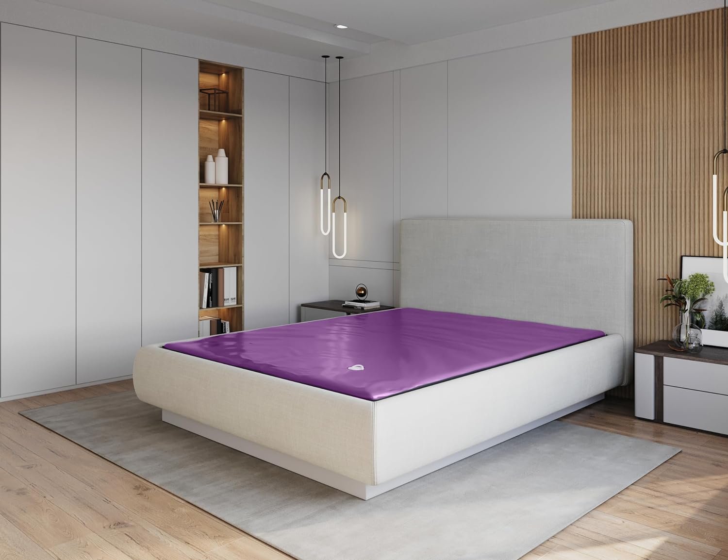 WAVELESS 90%, Waterbed Hardside Mattress Bundle, Includes Fill & Drain Kit, 8oz. Water Conditioner and Stand-Up Liner, Heavy Duty Vinyl, 60"W x 84"L x 9"H Size Queen, Bed Frame Not Included.