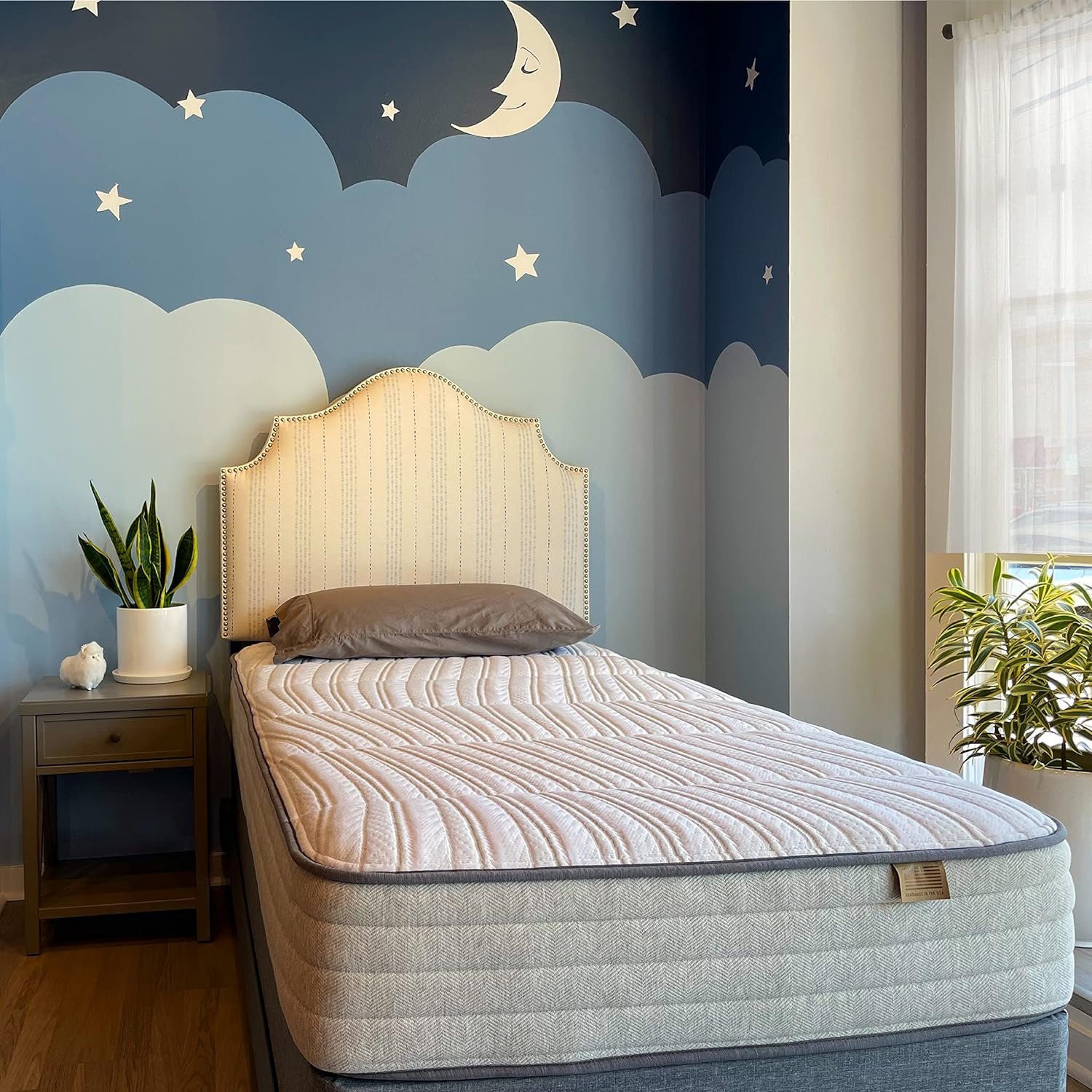 10" Toxin-Free Mattress, Made in The USA with Organic Cotton, Wool, Latex & Pocketed Coils (Mattress-in-a-Box) - Twin Size