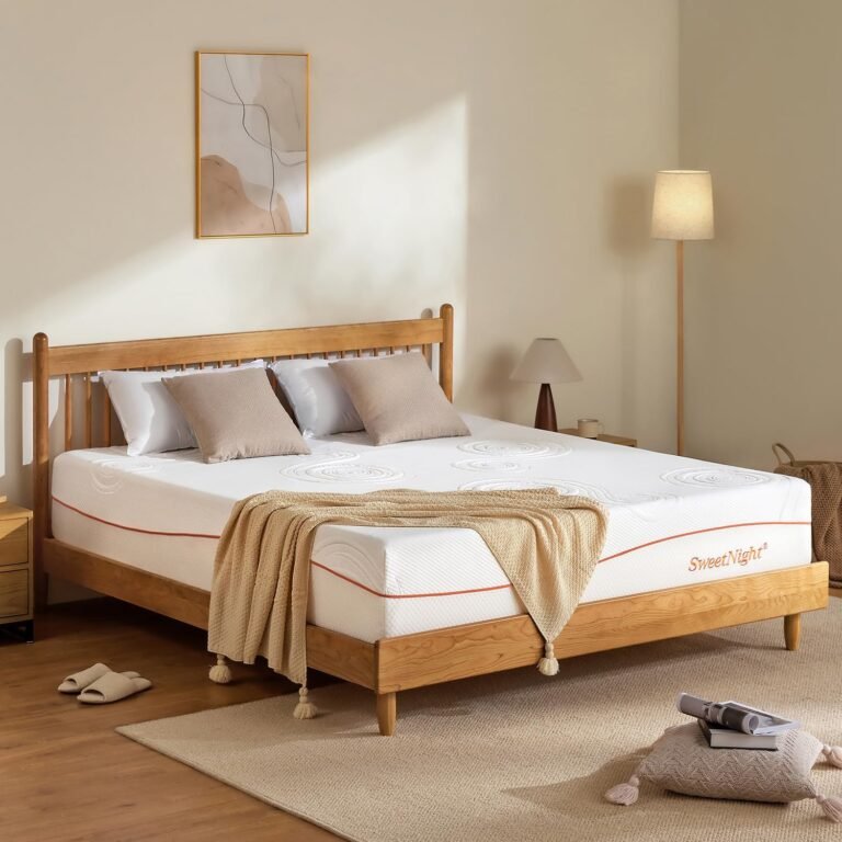 Sweetnight Queen Mattress, 12 Inch Queen Memory Foam Mattress for Pressure Relief, Plush Queen Size Mattress in a Box, CertiPUR-US Certified, White