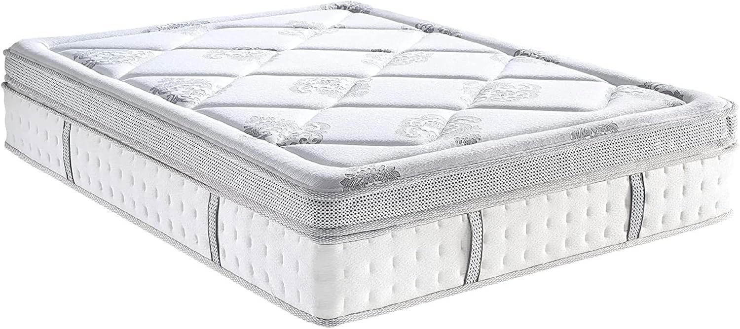 Classic Brands Gramercy Cool Gel Memory Foam and Innerspring Hybrid 14-Inch Euro Pillow Top Mattress | Bed-in-a-Box Queen