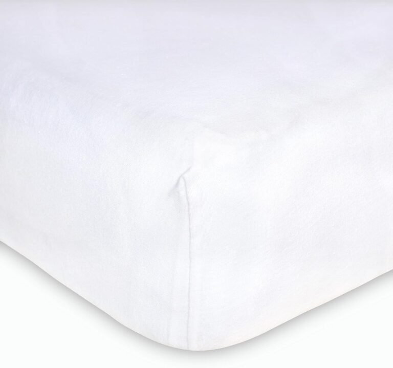 Burts Bees Baby Solid Fitted Crib Sheet Organic Cotton BEESNUG - Cloud White, Fits Unisex Standard Bed and Toddler Mattress, Infant Essentials, 52 x 28 Inch 1-Pack