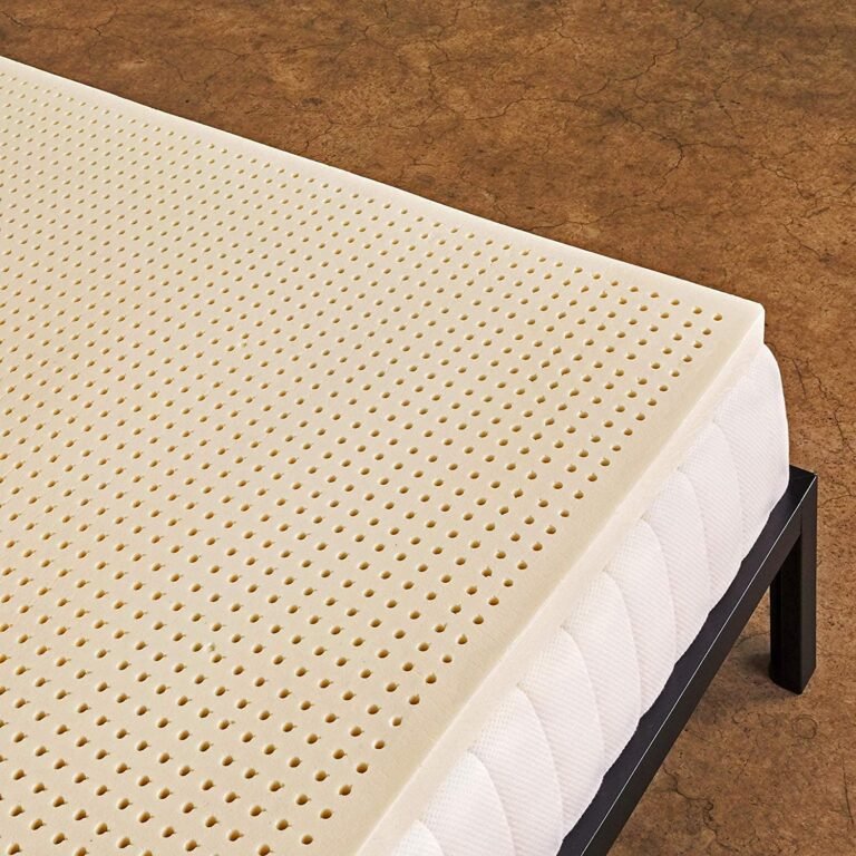 Pure Green Natural Latex Mattress Topper - Firm - 3 Inch - Queen Size (GOLS Certified Organic)