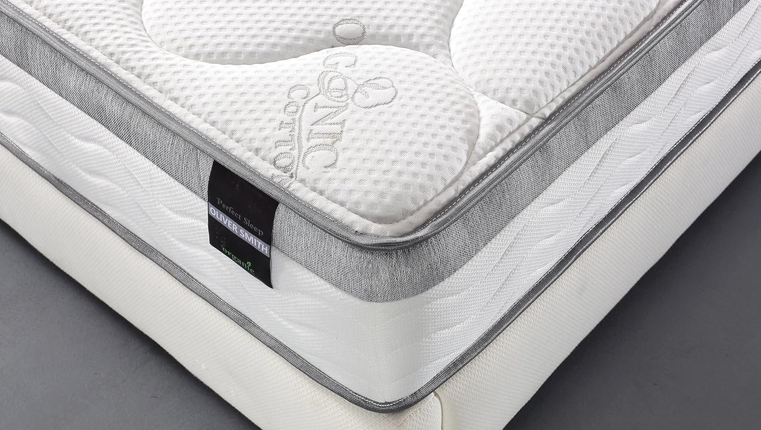 Oliver Smith - Organic Cotton - 10 Inch - Perfect Sleep - Comfort Plush Euro Pillow Top - Cool Memory Foam & Pocket Spring Mattress - Green Foam Certified - (furMattress_Chiland_10_Twin)
