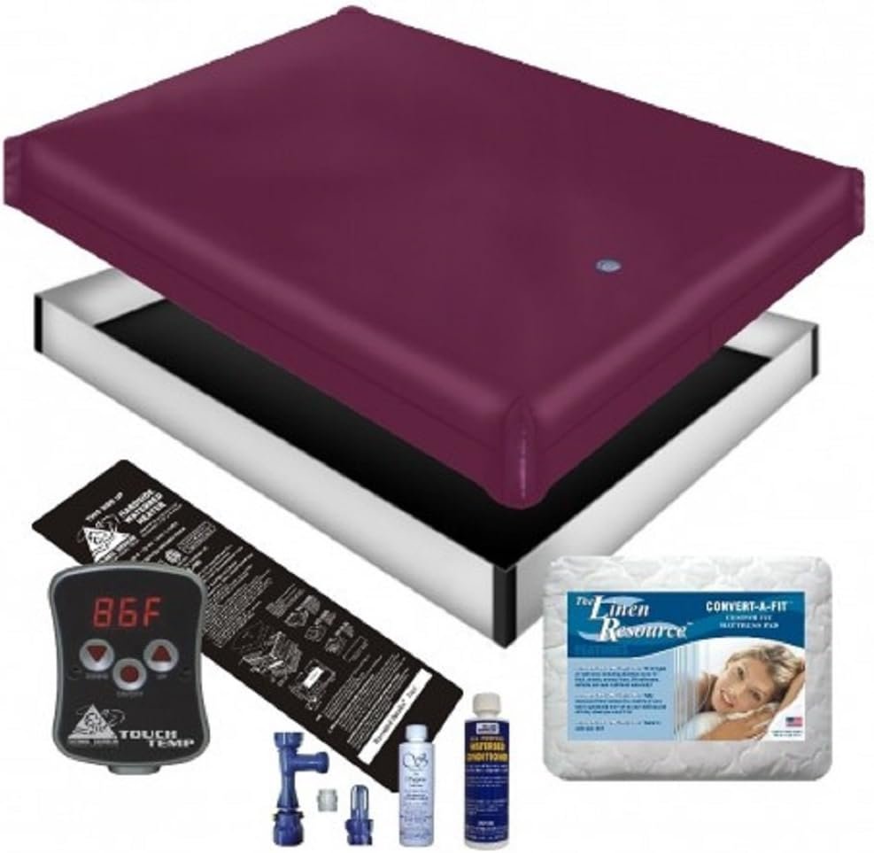 Free Flow WATERBED Mattress/Liner/Digital Heater/PAD/Fill Drain/Conditioner KIT (California King 72x84 1FFP1)