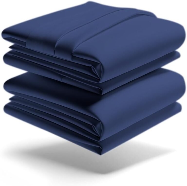 Mezzati Brushed Microfiber Waterbed Sheet Set - Ultra Soft and Lightweight for Ultimate Sleep Comfort, Wrinkle Free and Color Fade Resistant (Blue, Queen Attached)