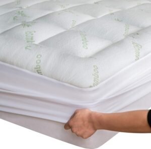 Niagara Sleep Solution Bamboo Mattress Topper – Plush Comfort & Back Pain Relief