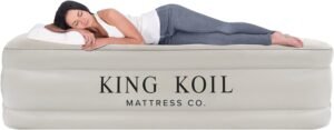 King Koil Pillow Top Plush Queen Air Mattress – Luxurious Comfort & Support