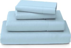 Luxury Comfort Waterbed Sheets California King Set – Light Blue Solid | Shreem Linen