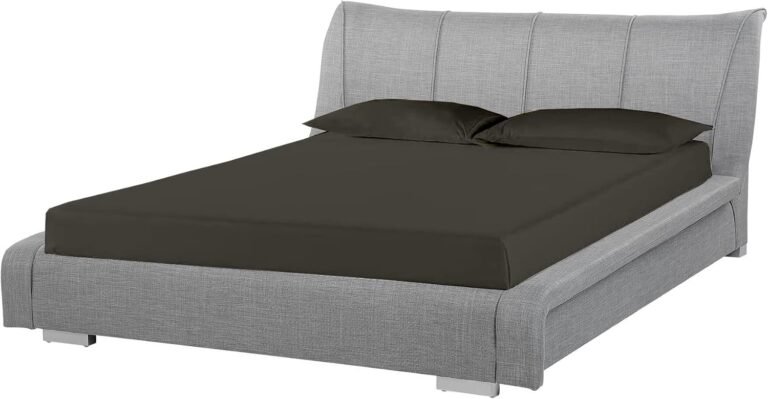 Waterbed Sheets Super Single Size Attached Waterbed Sheets 100% Egyptian Cotton 600-Thread Count 4 Piece Sheet Set 15" Deep Pocket Attached Waterbed Sheet Set in Solid (Dark Grey, Super Single)