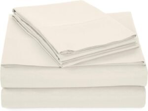 Luxurious Comfort: Waterbed Sheets King Size 600 Thread Count – Ivory Solid