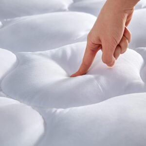 SLEEP ZONE Quilted Mattress Pad Cover – Twin Size Luxury Comfort