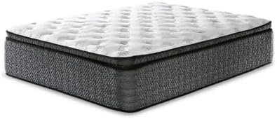 Signature Design by Ashley Queen Size Ultra Luxury 16 Inch Hyper Cool Pillowtop Hybrid Mattress with Cooling Gel Latex Foam