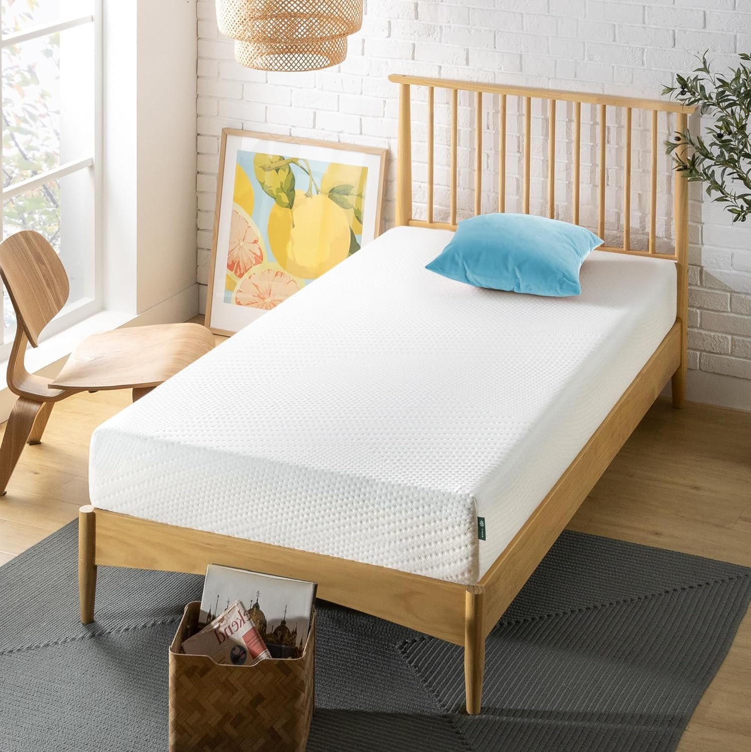 ZINUS 8 Inch Green Tea Essential Memory Foam Mattress, Twin, Mattress in A Box, Affordable Mattress, CertiPUR-US Certified