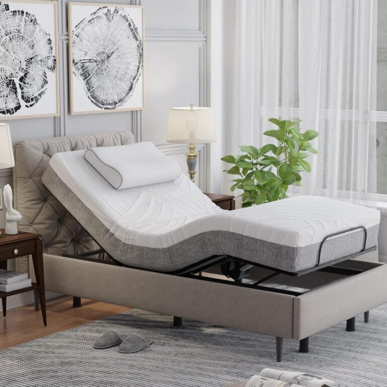 NAFORT 8 Inch Cool Gel Memory Foam Mattress Twin XL, Convoluted Foam for Adjustable Bed Frame, Gel Memory Foam Mattress Medium Firm for Supportive and Pressure Relief, CertiPUR-US Certified