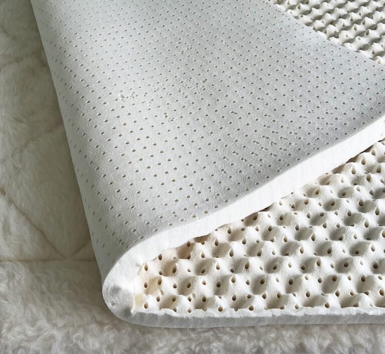 Green Natural Organic Egg Crate Latex Mattress Topper Queen Size - Medium Firm - GOLS Certified Organic Convoluted Latex Foam - Pressure Point Back Pain Relief Sleeps Cool Breathable Bed Pad