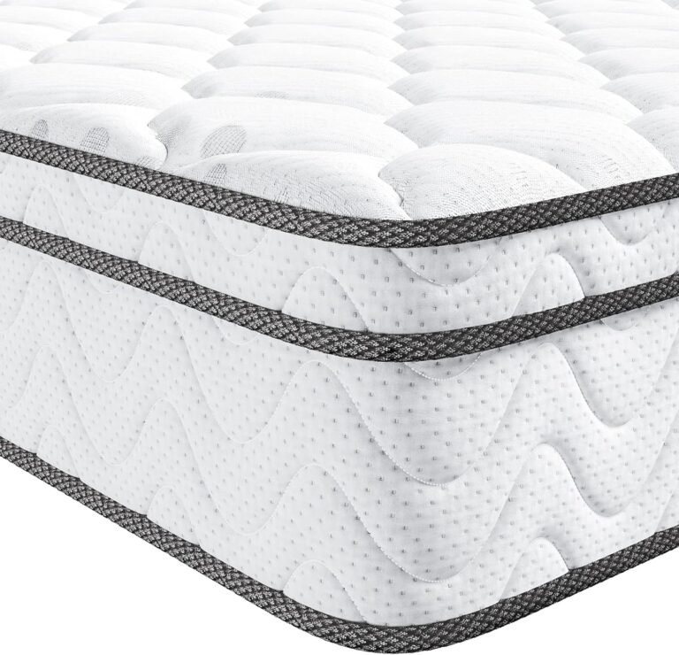 Vesgantti King Size Mattress, 12 Inch Hybrid King Mattress in a Box, Gel Memory Foam and Pocket Coils Innerpring Mattresses with Ergonomic Design, Medium Plush Feel,76"*80"*12"