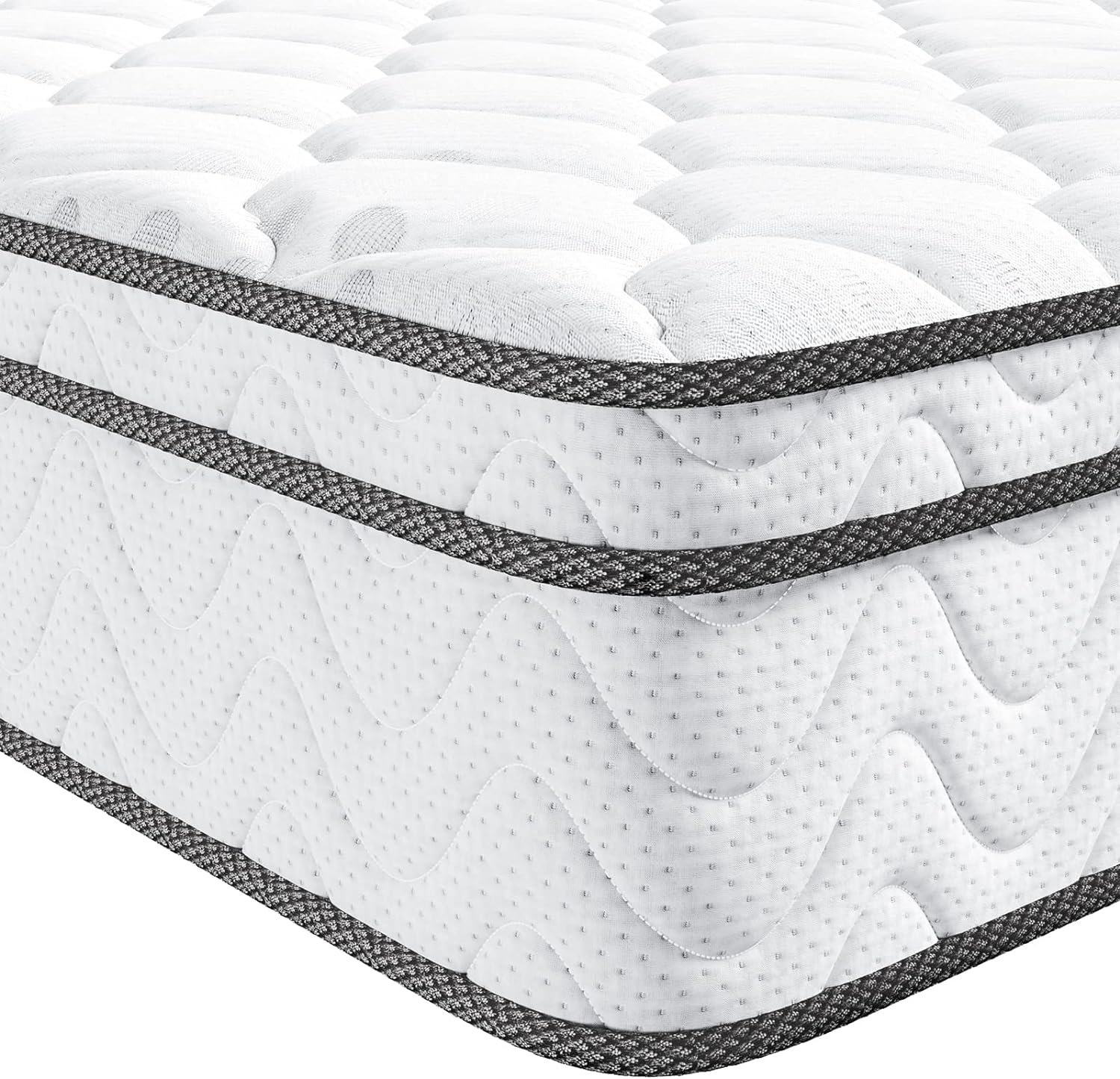 Vesgantti King Size Mattress, 12 Inch Hybrid King Mattress in a Box, Gel Memory Foam and Pocket Coils Innerpring Mattresses with Ergonomic Design, Medium Plush Feel,76"*80"*12"