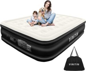 Vinitin Queen Air Mattress with Built-in Pump – Premium Inflatable Comfort