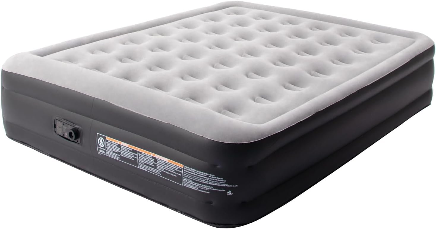 DIMAR GARDEN Queen Size Air Mattress with Built-in Pump, 18.5” Blow Up Mattress, Inflatable Bed for Home