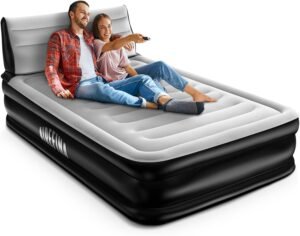 Airefina Air Mattress Full with Built-in Pump and Headboard – Comfortable and Durable Sleep Solution