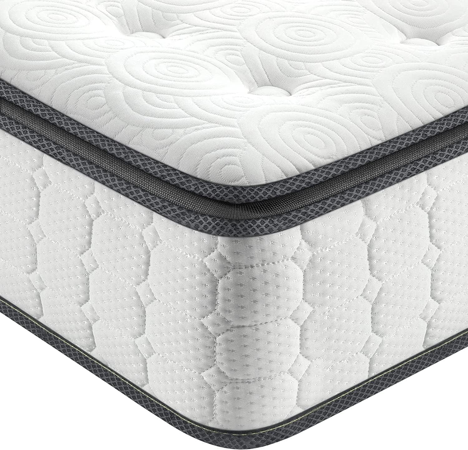 Vesgantti Twin XL Mattress, 12 Inch Hybrid XL Twin Mattress in a Box, Extra Long Pillow Top Twin Mattress, Gel Memory Foam and Pocket Coils Innerspring Mattresses, Medium Firm Plush Feel
