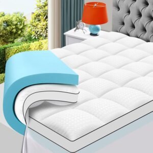 MASVIS King Size Memory Foam Mattress Topper Review | 4-Inch Dual Layer Design