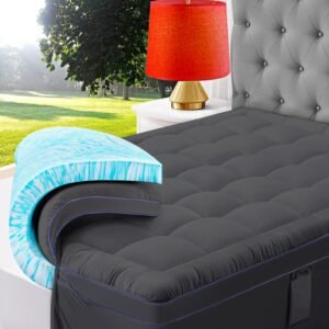 ABENE 3 Inch Dual Layer Memory Foam Mattress Topper