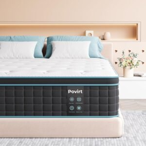 Povirt Queen Size Innerspring Memory Foam Hybrid Mattress Review