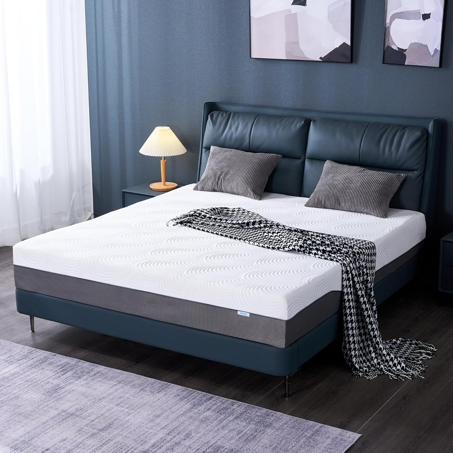 Elviros 10 Inch Gel Memory Foam Mattress Queen Size, Cooling Bed Mattress for Adjustable Firmness, Bed in a Box, Foam Mattress with Removable Cover/CertiPUR-US Certified Foam