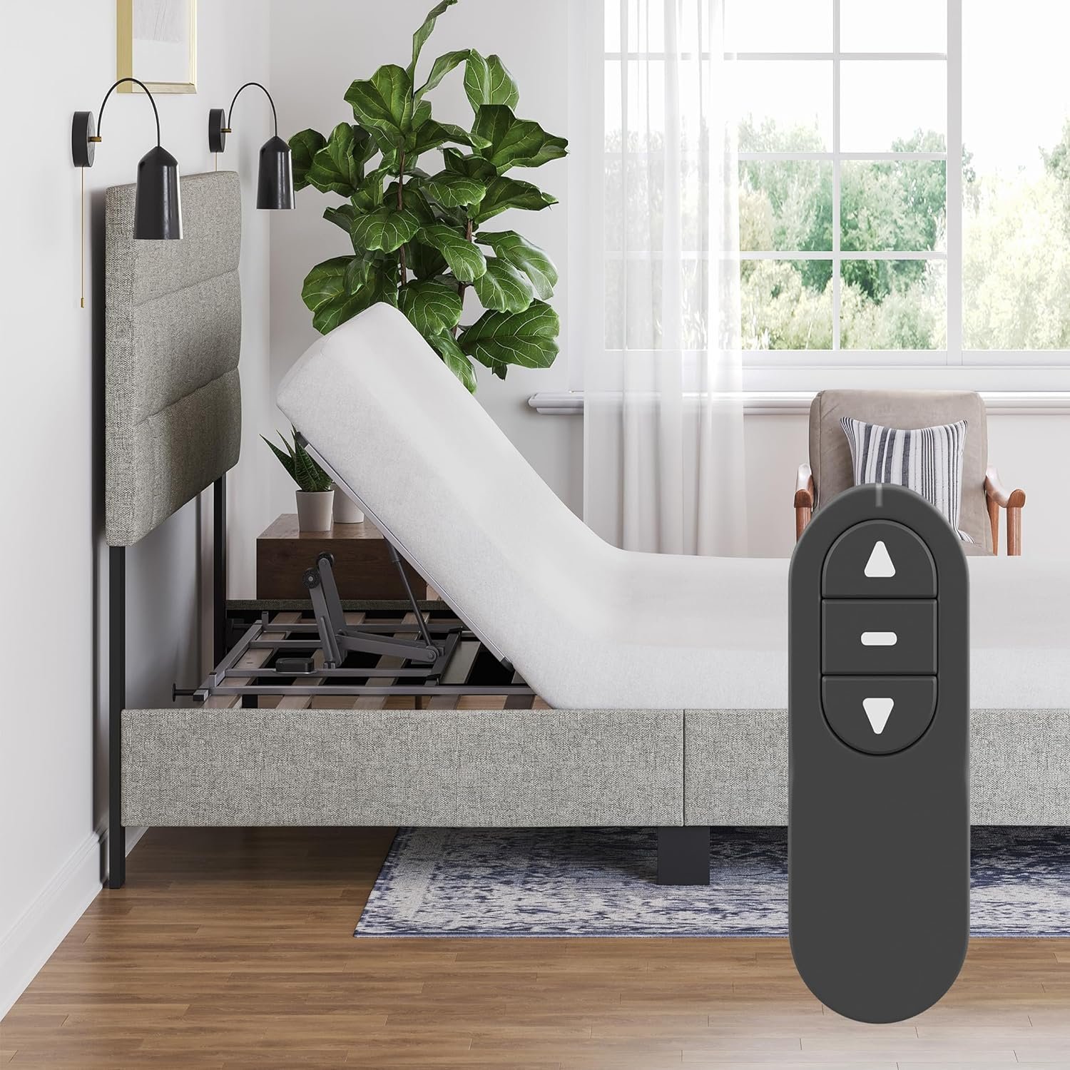 Boyd Sleep Full Adjusta Flex Power Adjustable Base Frame, Quiet Powerful Motor, Wireless Remote W/Head Incline, Recline, Mattress Compatible, Steel Frame, Effortless Assembly-Zero Clearance