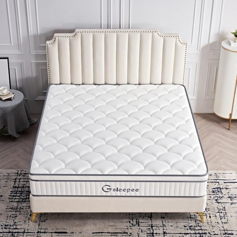 Queen Mattress, 12 Inch Size Gel Memory Foam Mattress, Individually Inner Spring Hybrid Mattresses, Medium Firm colchones in a Box, Pressure Relief