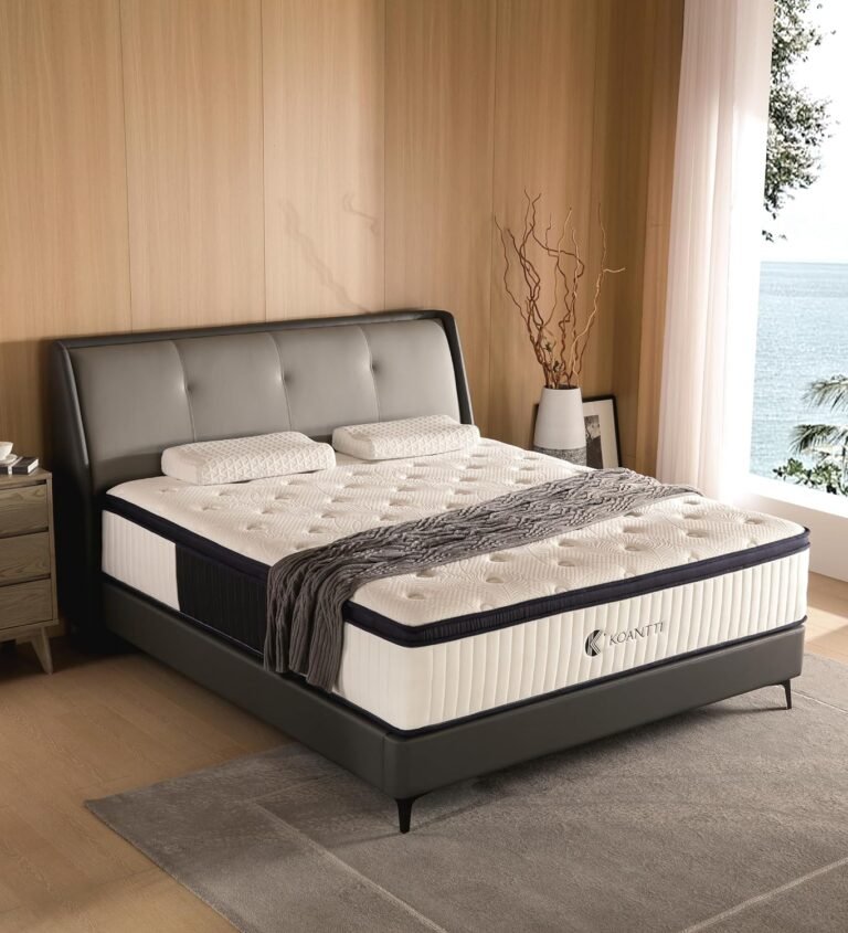 Full Size Mattresses,10 Inch Hybrid Full Mattress in a Box with Memory Foam & Individual Pocket Spring for Edge Support,Pressure Relief,Medium Firm White Full Mattress,CertiPUR-US.