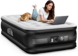 Airefina Twin Air Mattress with Built-in Pump – Inflatable Comfort