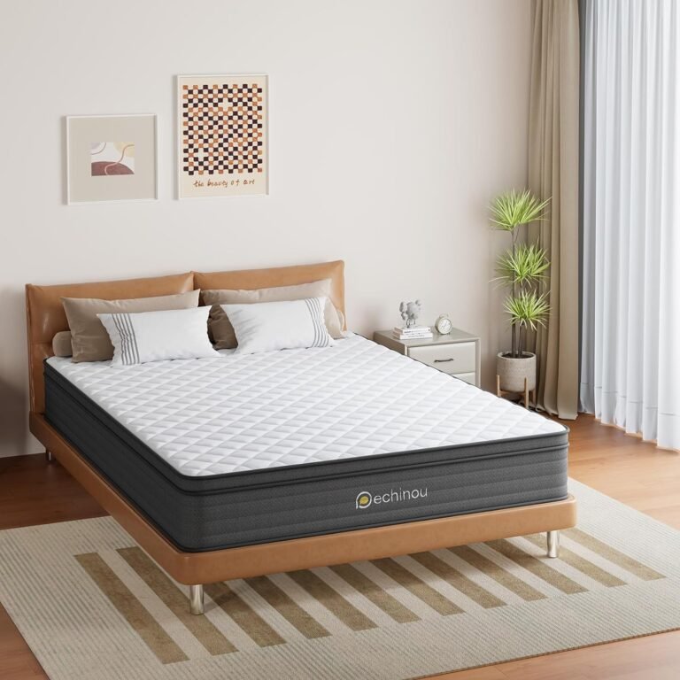 Queen Mattress, 10 INCH Queen Size Hybrid Mattress in a Box with Gel Memory Foam, Medium Firm Support, Pressure Relief, Motion Isolation, CertiPUR-US