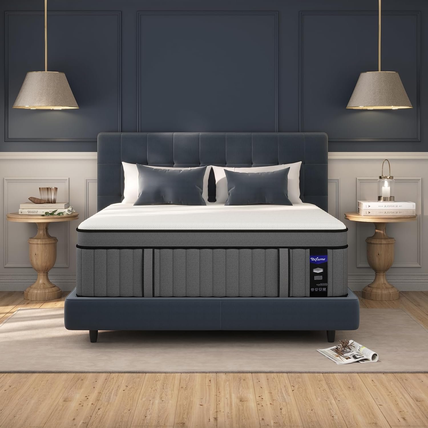 Full Mattress,12 Inch Hybrid Full Size Mattress in a Box,Memory Foam Mattress Full Size with Pocket Spring,Medium Firm Mattress for Pressure Relief,Motion Isolation,Edge Support
