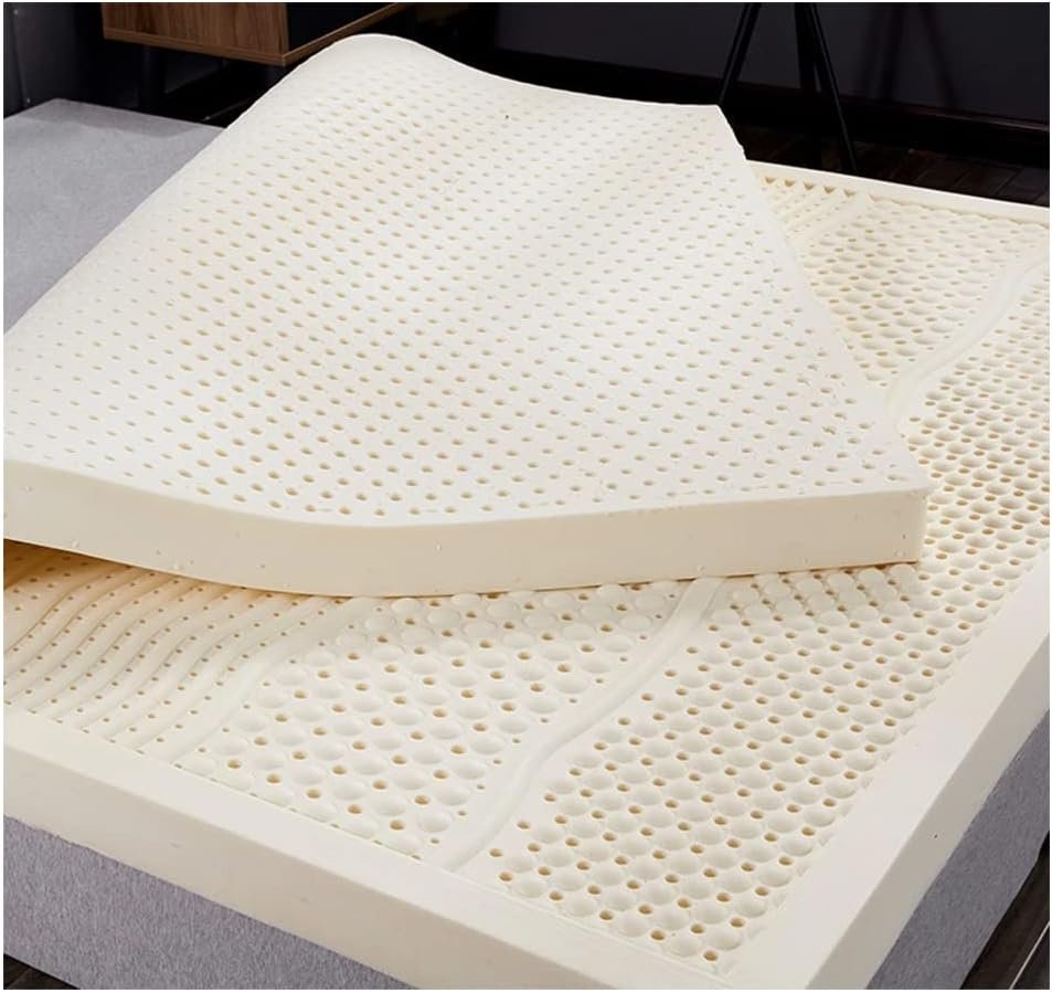 100% Natural Latex Mattress,Washable Natural Latex Mattress Imported Natural Rubber Pure Mattress,Honeycomb Pore Ventilation,Latex Mattress,3in,150x200cm(59x79in)