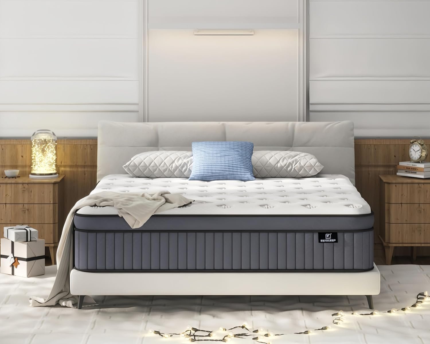 Queen Mattress - Upgrade Strengthen - 14 Inch Firm Hybrid Queen Size Mattresses in a Box, Mattress Queen Size With Memory Foam and Independent Pocket Springs, Strong Edge Support, Release Pressure