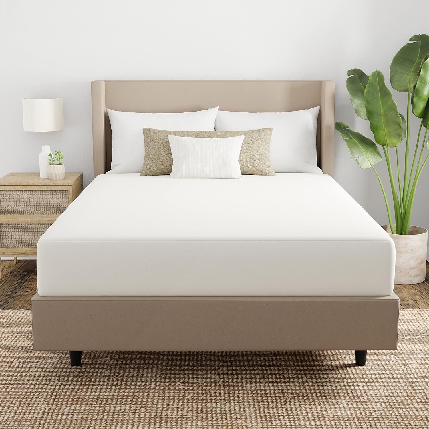 AllerEase Organic Cotton Mattress Pad, Queen White