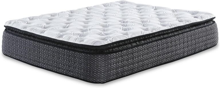 Signature Design by Ashley Queen Size Limited Edition 11 inch Plush Pillowtop Hybrid Mattress with Lumbar Support Gel Memory Foam