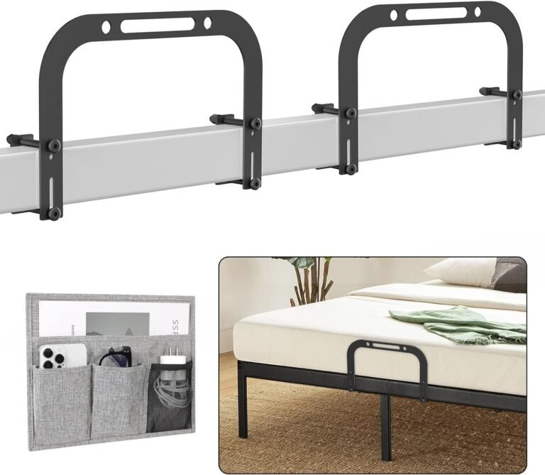 Mattress Slide Stopper, DELLAN Non-Slip Mattress Gripper Retainer Bar, Mattress Holder for Bed Frame to Prevent Sliding (2 Pack)