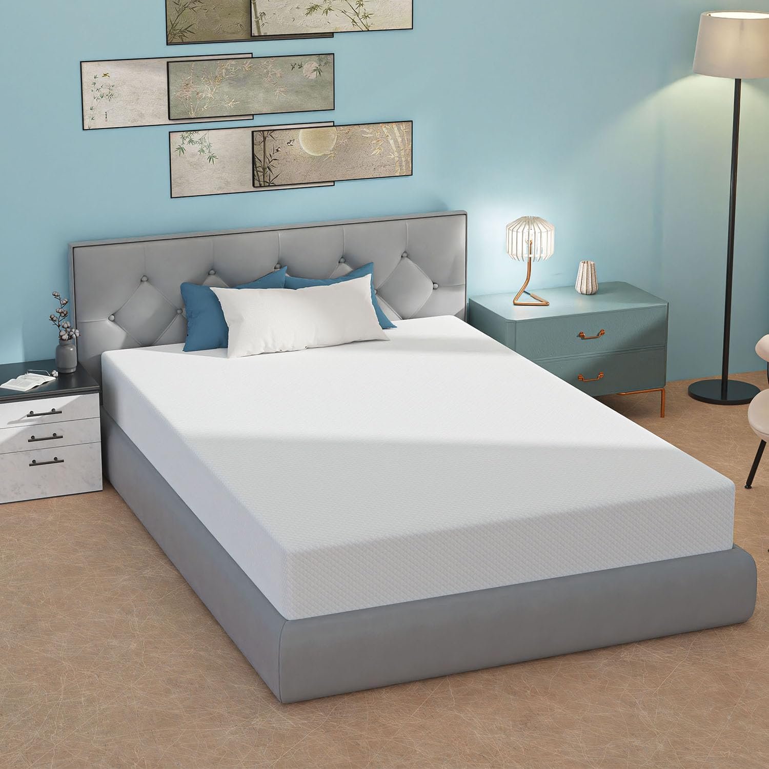 8 Inch Full Mattress Memory Foam Mattress Gel Mattress Bed-in-a-Box CertiPUR-US Certified for Cooler Sleep Pressure Relief Breathable Comfortable Bed Mattress,75”x55”x8”