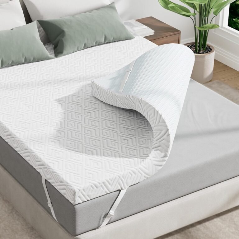 Memory Foam Mattress Topper - 3 Inch Gel Mattress Pad for Pressure Relief, Premium Soft Cooling Sleep Bed Topper, Non-Slip Design with Removable & Washable Cover, CertiPUR-US Certified, King