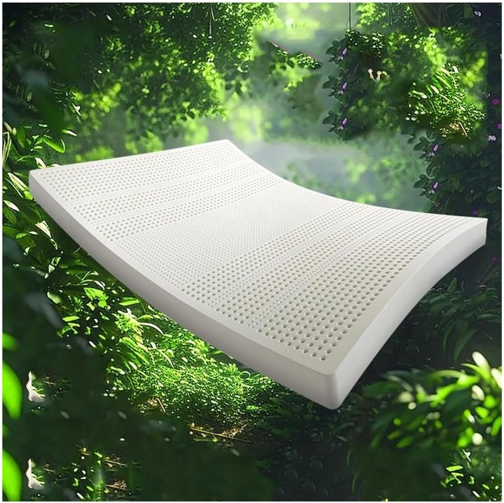 Latex Mattress,Thailand Natural Latex Mattress Home Single Double Mats with Cover Twin Full Size,10cm,130x190cm(51x75in)
