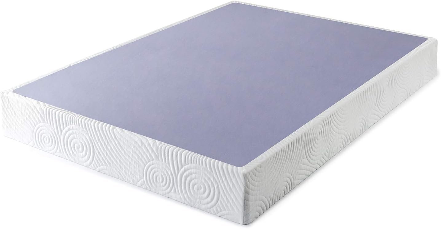 ZINUS Metal Box Spring with Wood Slats, 9 Inch Mattress Foundation, Sturdy Steel Structure, Easy Assembly, King