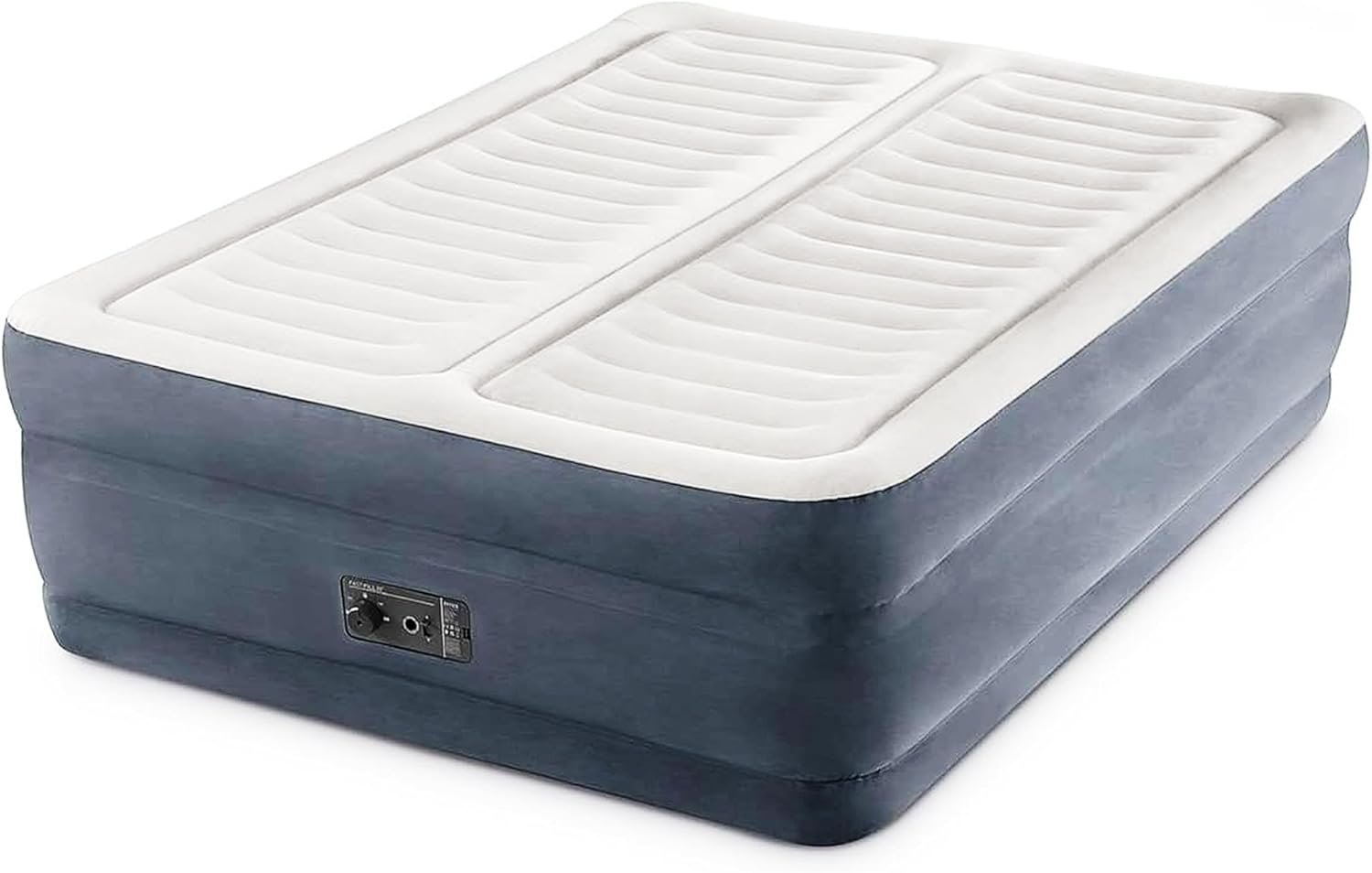 Intex King Air Mattress, Dura-Beam Deluxe 22" Dual Zone Inflatable Bed with Built-in Pump
