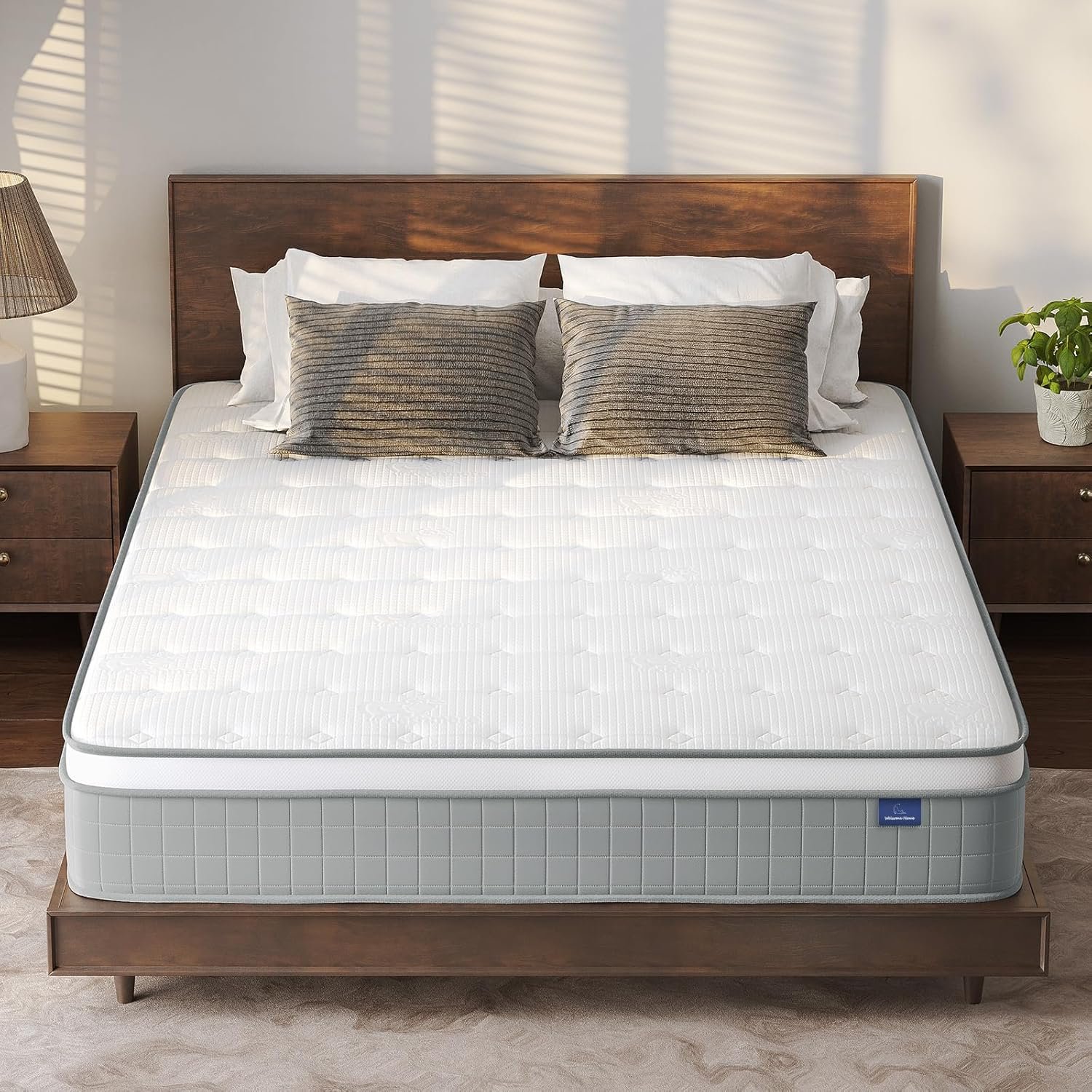 Vesgantti Twin XL Mattress, 10 Inch Hybrid XL Twin Mattress in a Box, Pressure Relief Extra Long Twin Mattresses with Breathable Memory Foam & Individual Pocket Spring, Medium Firm Plush