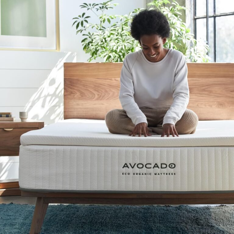 Avocado Eco Organic Latex Mattress Topper - Medium - 2 inch - Organic Cotton Zipper Cover (GOTS & GOLS Certified Organic), Queen Size