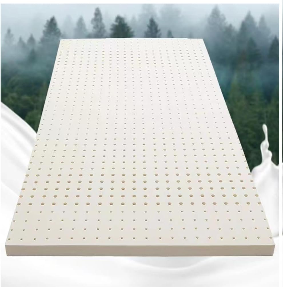 Natural Latex Topper Firm -2/3/4/6 Inch - Durable and Not Easy to Collapse,Memory Foam Mattress Topper,Natural Latex Mattress,4in,135X190cm(53X75IN)