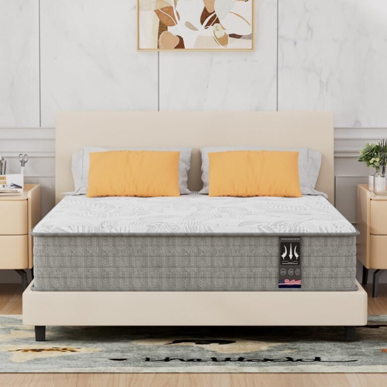 12 Inch Full Mattress, Memory Foam Hybrid Full Size Mattress in a Box with Independent Spring, Medium Firm, Edge Support & Pressure Relief, CertiPUR-US Certified